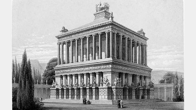 mausoleum at halicarnassus old photo
